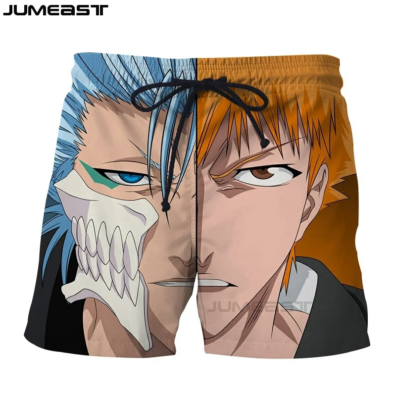 Jumeast Men Women 3D Cartoon Anime Bleach Oversized Streetwear Board Shorts Fashion Summer Beach Casual Sweatpants Short Pants 6