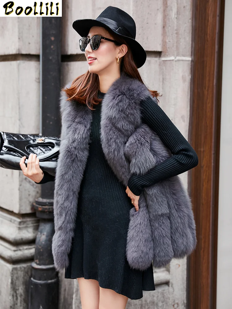 

Boollili Real Fur Vest Women Natural Fox Fur Coat Autumn Winter Jacket Women Clothes 2020 Korean Short Jackets Manteau Femme