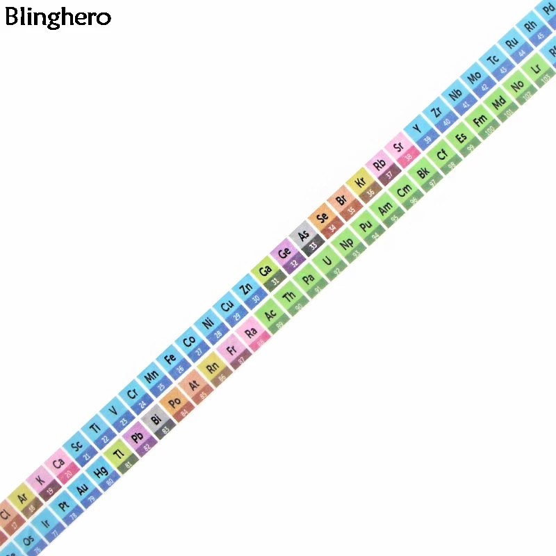 10 шт./компл. Blinghero 15 мм х 5 м рисунком периодической таблицы лента Washi стильный малярный скотч Прохладный Скотч для монтажа светодиодных лампочек канцелярские принадлежности для школьных принадлежностей BH0273