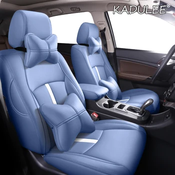 

KADULEE Custom Leather car seat cover For Hyundai Veloster LAFESTA Coupe Azera Grand SantaFe Veracruz Equus Rohens car seats