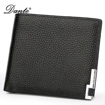 

dante Genuine Leather Men Wallets Coin Pocket Cow Leather Real Men's Leather Wallet High Quality Male Purse