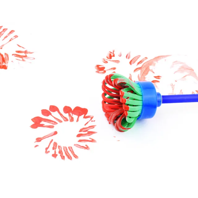 Kids Toddler Sponge Stamp Brush Kits Flower Drawing Toys for Children Paint Educational Art And Craft Creativity Boys Girls Gift 5