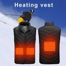 Уличный теплый жилет с подогревом, умный электрический жилет с USB подогревом, теплый нагревательный костюм с тремя уровнями контроля температуры для лыжного лагеря