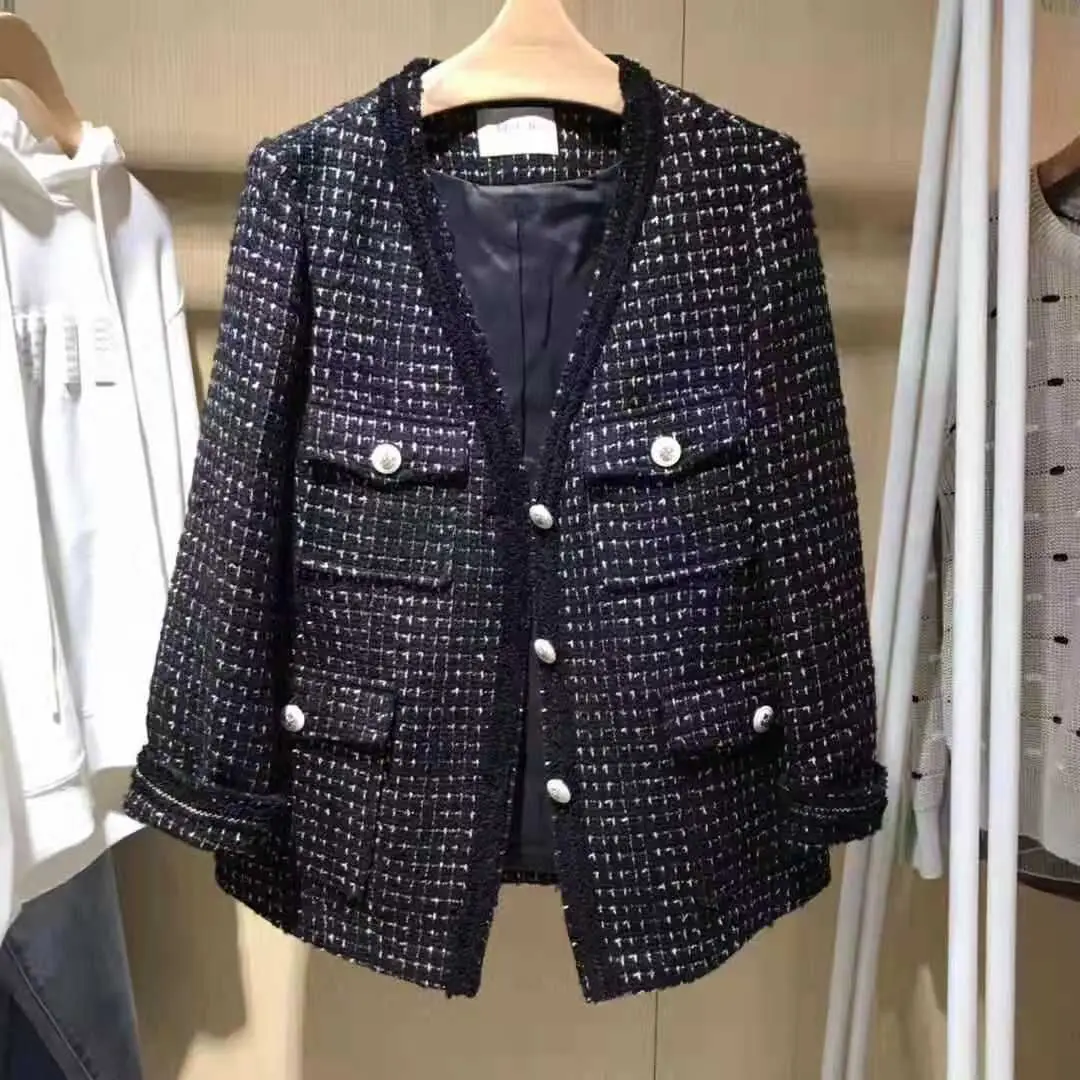 

2019 Autumn New Style Korean-style Versitile Fashion Graceful Pattern Cropped Jacket Women's | 3a9110301