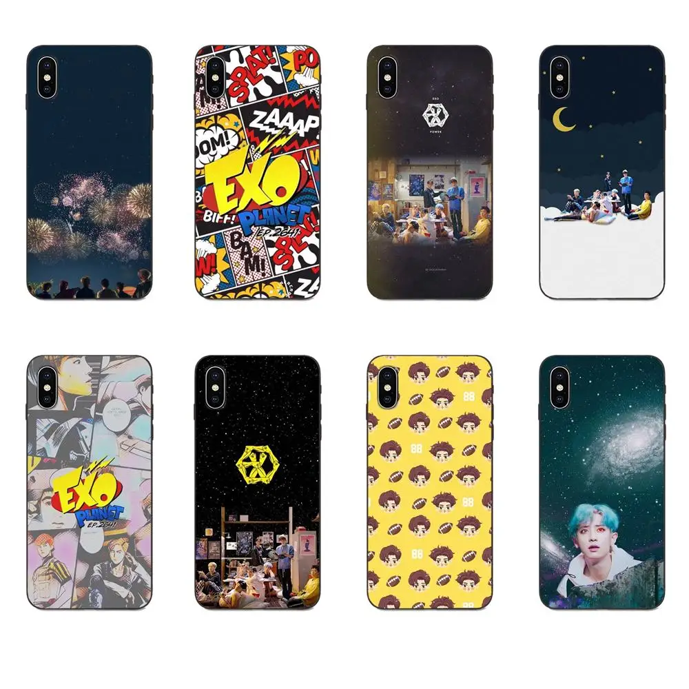

For Xiaomi Redmi Note 3 3S 4 4A 4X 5 5A 6 6A 7 7A K20 Plus Pro S2 Y2 Y3 Soft TPU Phone Cases Covers Korean Men's Team Exo
