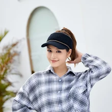 Солнцезащитные козырьки осенние женские Козырьки в спортивном стиле оберточная Стеклопластиковая шапочка одноцветная