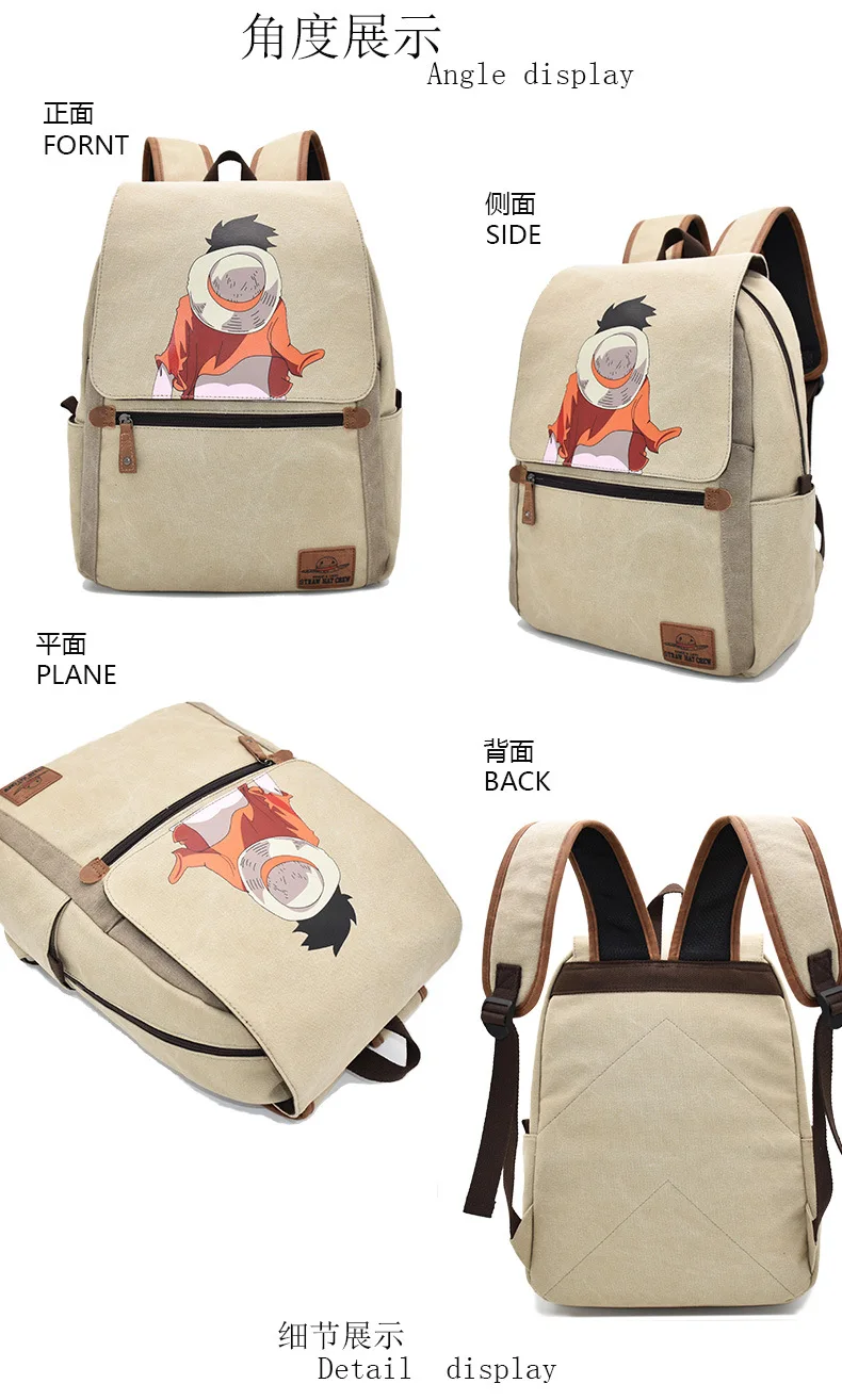 Аниме one piece Luffy рюкзак подростковые Мультяшные сумки для книг мужские сумки для ноутбука школьные сумки для студентов рюкзак для путешествий