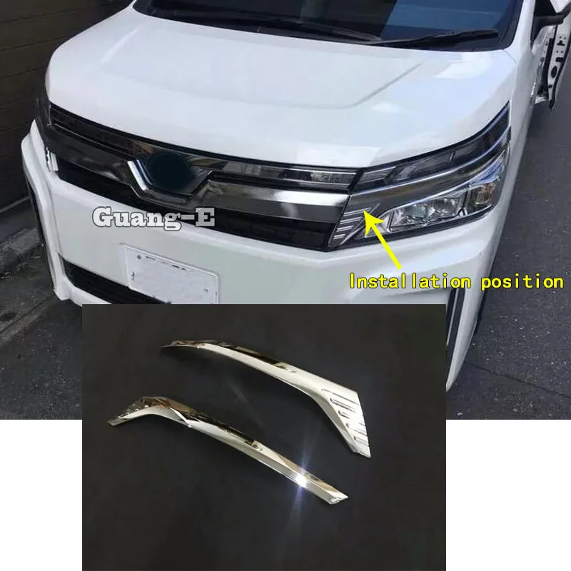 Для Toyota Noah Voxy 80 Series стикер для автомобиля, передняя головка для бровей/Накладка на светильник, рамка для лампы, 2 шт