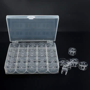 

Transparent Sewing Machine Bobbins Spools Knitting Thread Shuttle Core Reel Storage Box Container Holder Sewing Tool Accessory