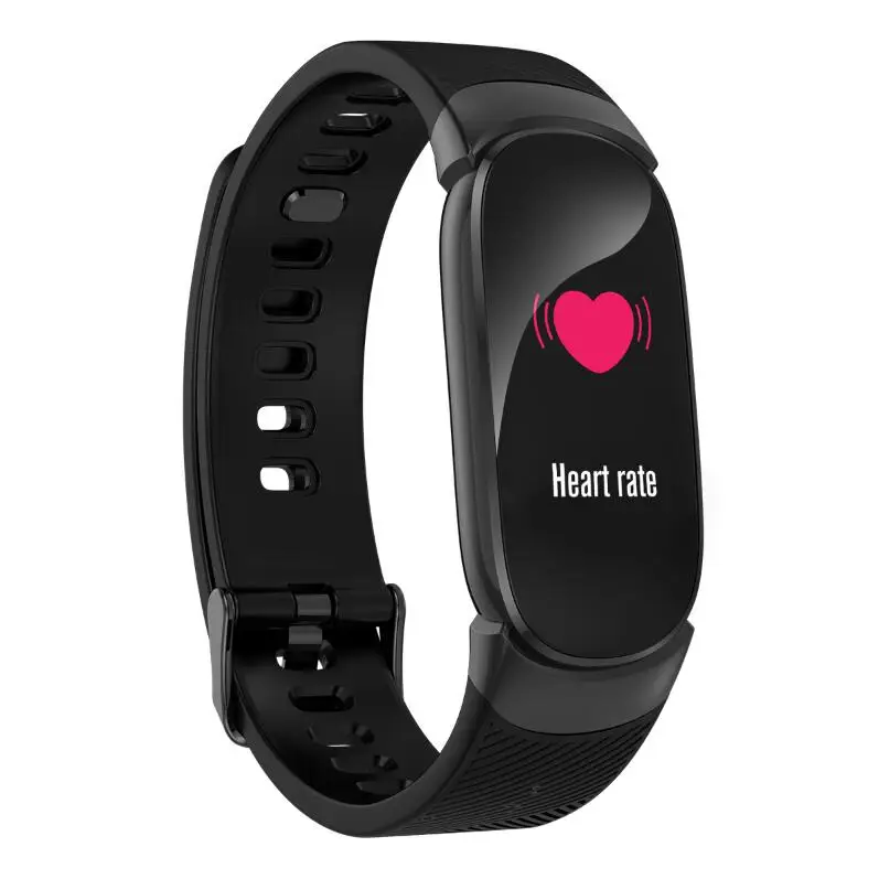 Новые спортивные водонепроницаемые Смарт-часы для женщин, умный браслет, Bluetooth, монитор сердечного ритма, фитнес-трекер, умные часы - Цвет: Черный