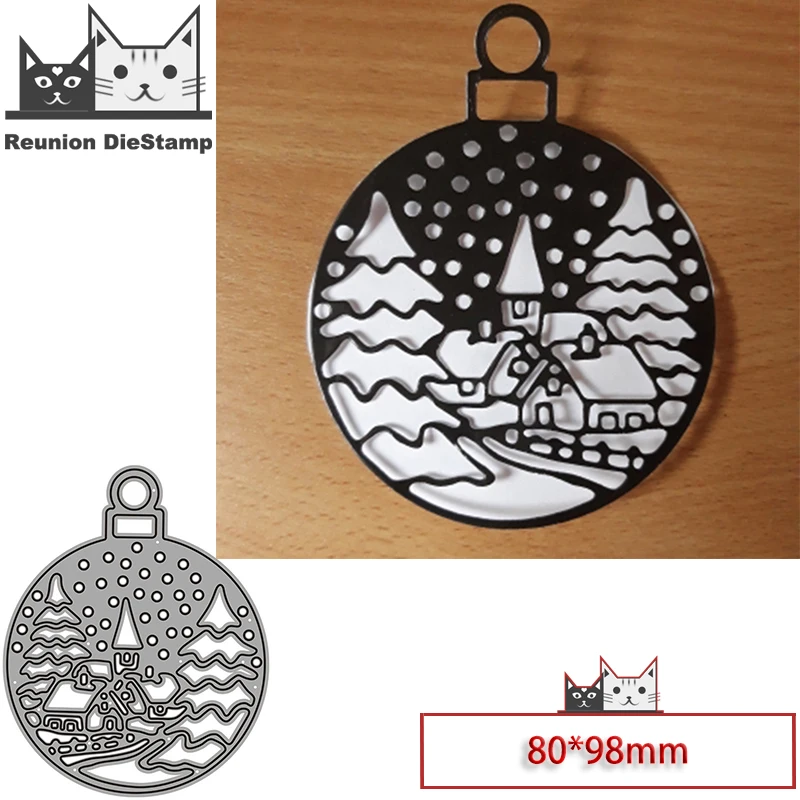 

Reunion New Design Craft Metal Die Cuts Christmas snow scene Cutting Die Scrapbooking Album DIY Paper Card Embossing Stencils