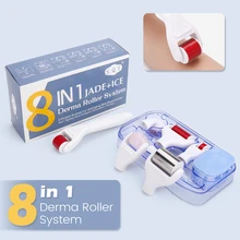 

8 In1 Derma Roller Micro Needle Roller Kit Micro-needling Roller Titanium Mezoroller Skin Care Sterile Device for Face Eye Body