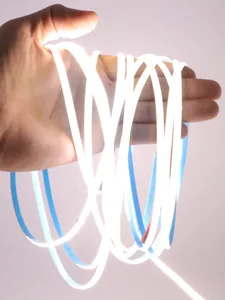 Супертонкая 5 мм Светодиодная лента COB 384 светодиодов/м, мягкая гибсветильник вая полоса 12 В/24 В, Теплый Холодный белый свет для декора, 3000K 4000K ...