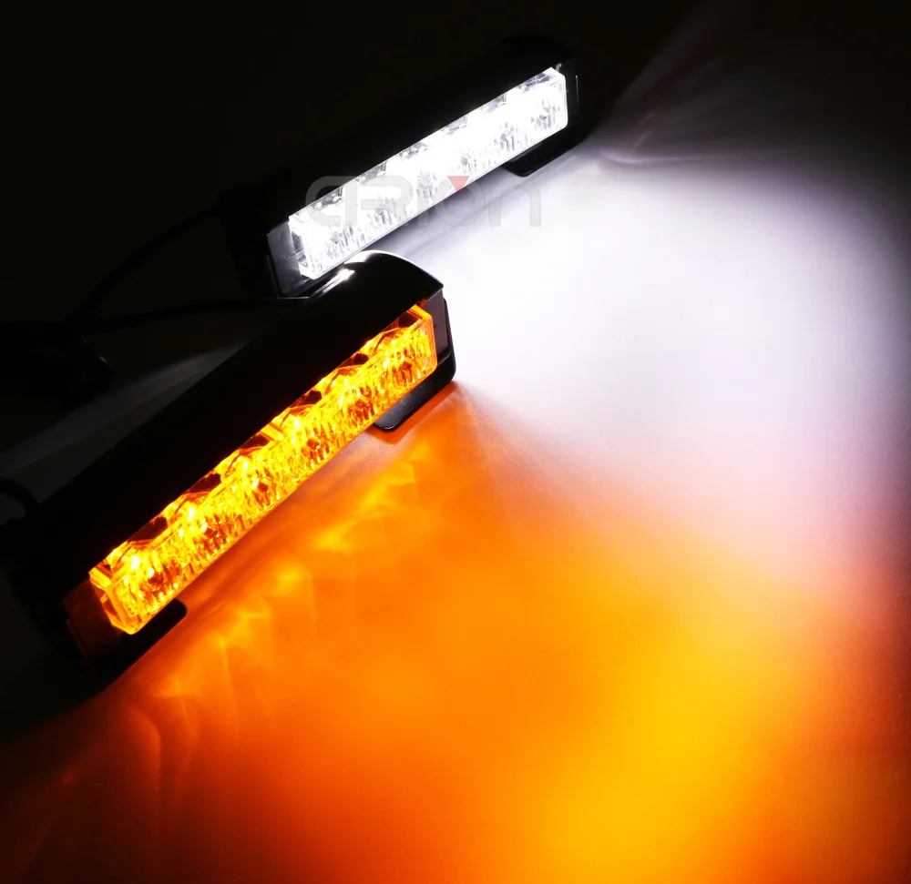 LED Traffic Signal Emergency Warning Flashing Light Police Car Strobe Lights Auto Front Grille Flash Lamp Bar