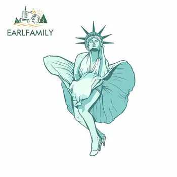 

EARLFAMILY 13cm x 9cm for Marilyn Monroe Statue of Liberty Car Sticker Vinyl Personality DIY Anime Decal Decoration for Vehicle