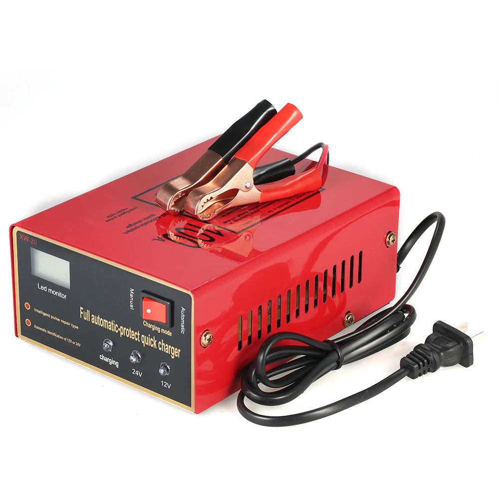 

12V/24V Intelligent Automatic LED Charger Pulse Repair Type Maintainer for Lead Acid Battery and Lithium Battery 140W AC220V