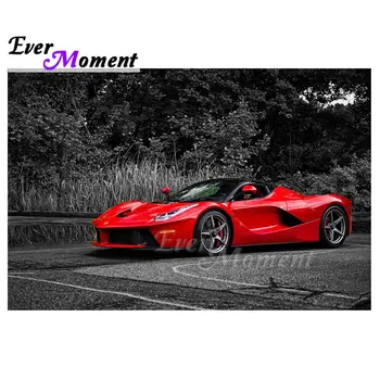 

Ever Moment Diamond Painting Red Car Diamond Mosaic Full Square Resin Drills Diamond Display 5D Handicraft Rhinestone S2F2647
