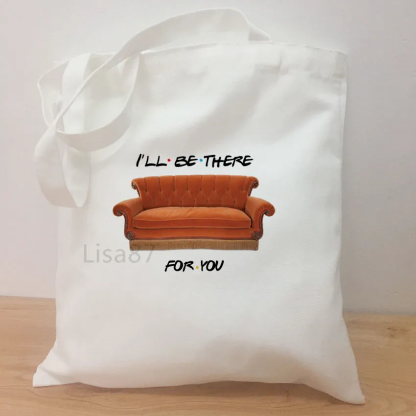 Casual shoulder large capacity simple shopping bag Friends TV Fans girls hand bag women simple package bag Tote Bag