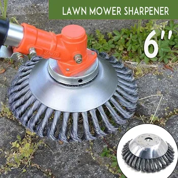 

Steel Wire Grass Brush Cutter Trimmer Head Dust Rusting Removal Grass Tray Plate for Cleaning Polishing Decoration
