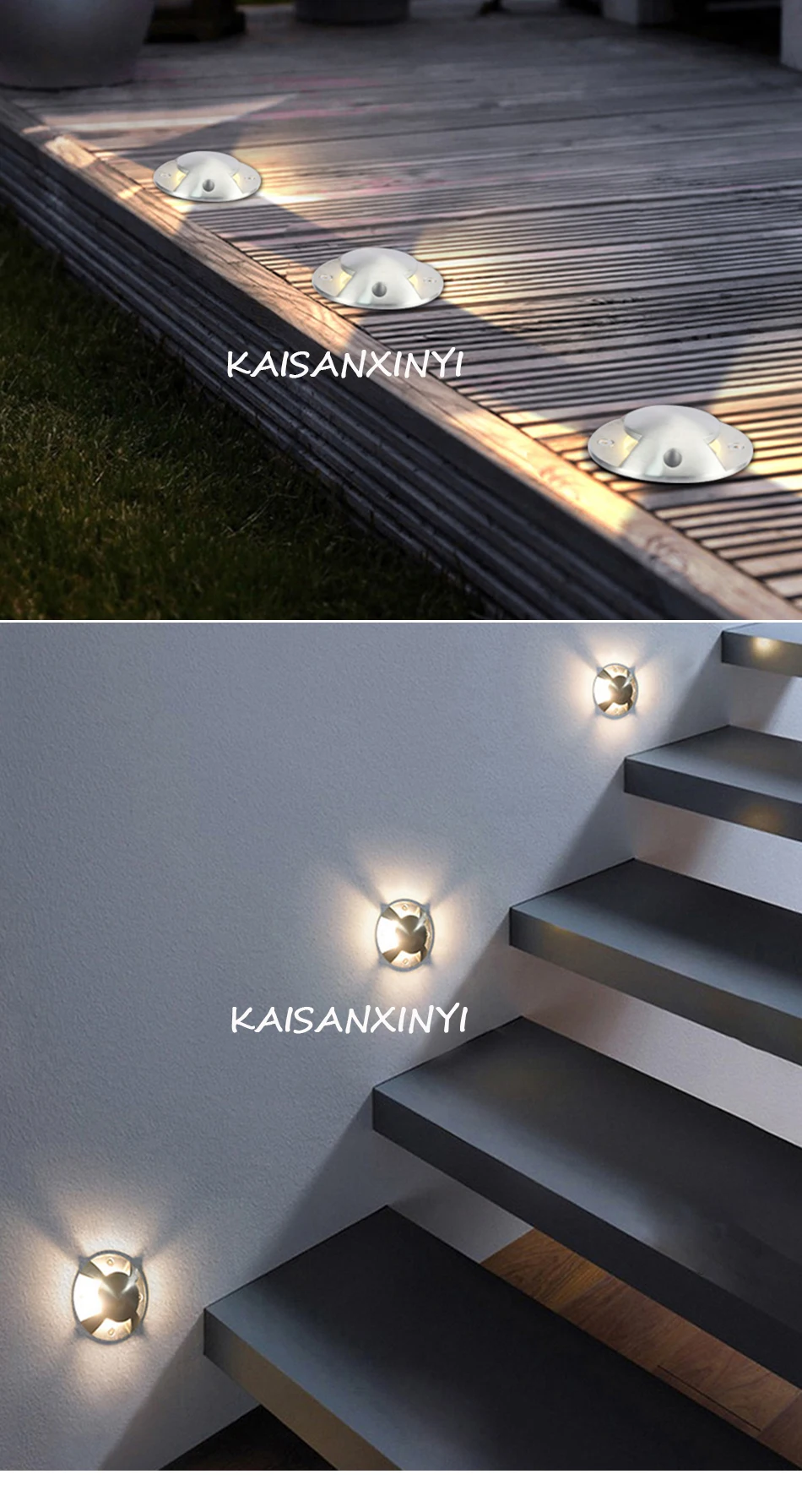 Description Picture 5 of itemIP67 Waterproof DC12V Recessed LEDs Deck Lights 220V Outdoor In-ground Lamp Landscape Light for Yard Garden Pathway Stairs Patio