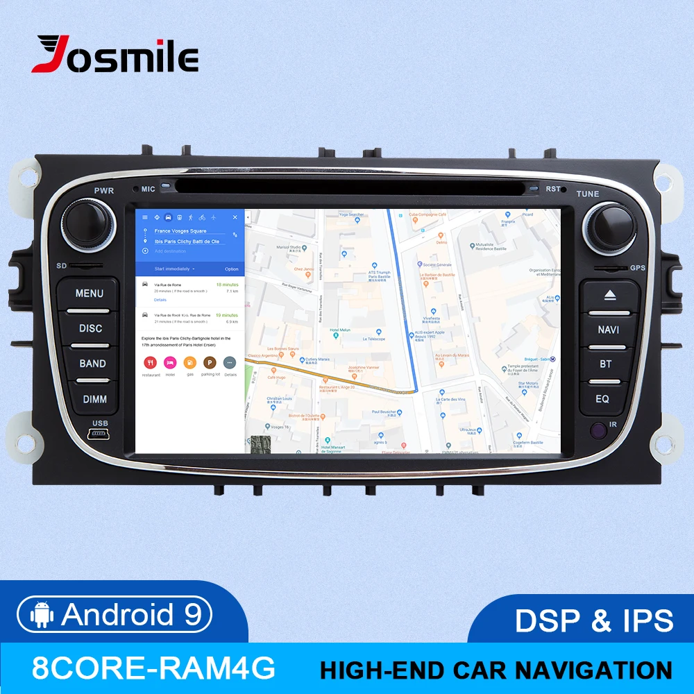 

64GB DSP Car Multimedia player Android 9 Autoradio 2Din For Ford Focus 2 3 mk2 Mondeo 4 Kuga Fiesta Transit Connect S-MAXC-MAX