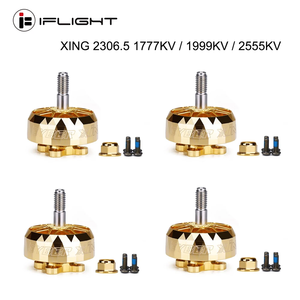 IFlight Cyber XING 2306 5 1777KV / 1999KV 2555KV 2-6S двигатель FPV с 4 мм валом из титанового сплава для