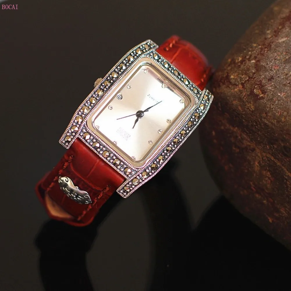 Тайские серебряные браслеты для мужчин и женщин из чистого серебра 925 пробы