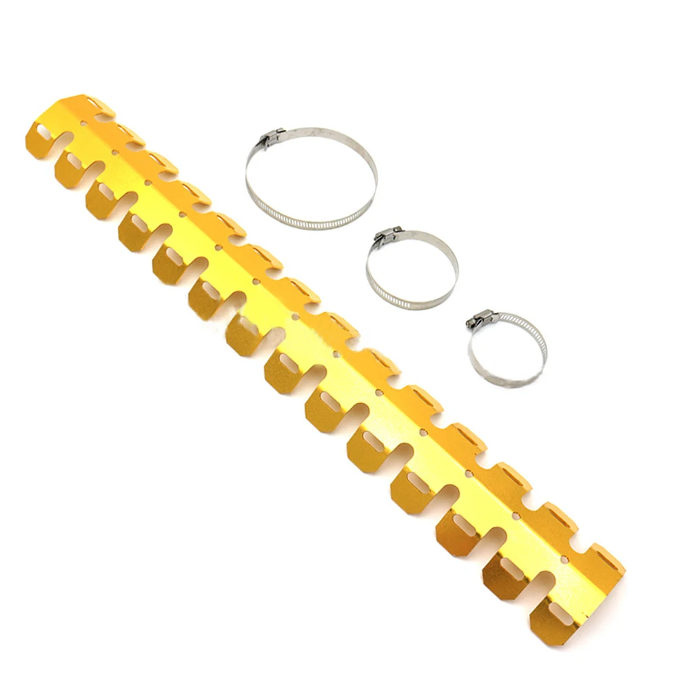 

Off-road Vehicle Universal Wear Resistant Durable For Exhaust Pipe Cooling Fin Motorcycle Heat Shield Cover Aluminum Alloy