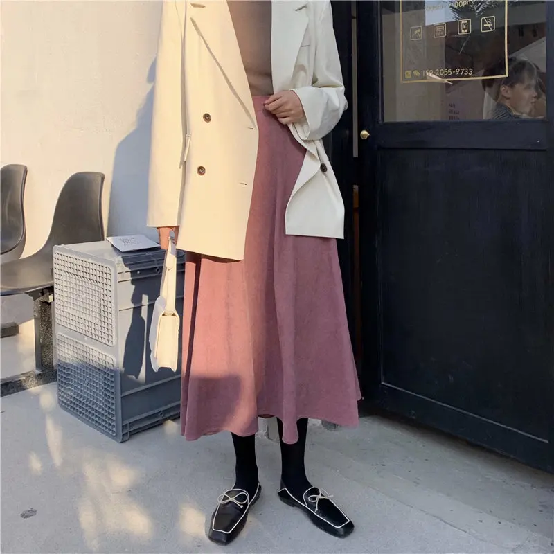 Шикарная однотонная элегантная трапециевидная стильная 2020 Мягкая Повседневная