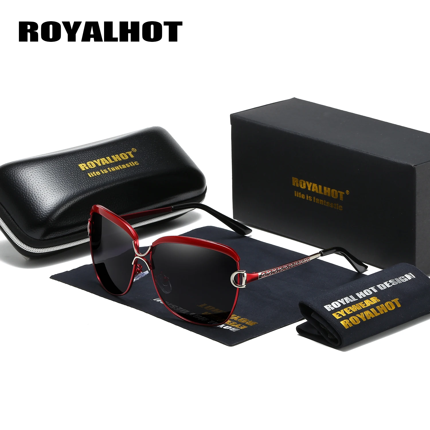 Очки солнцезащитные RoyalHot мужские/женские винтажные поляризационные темные очки