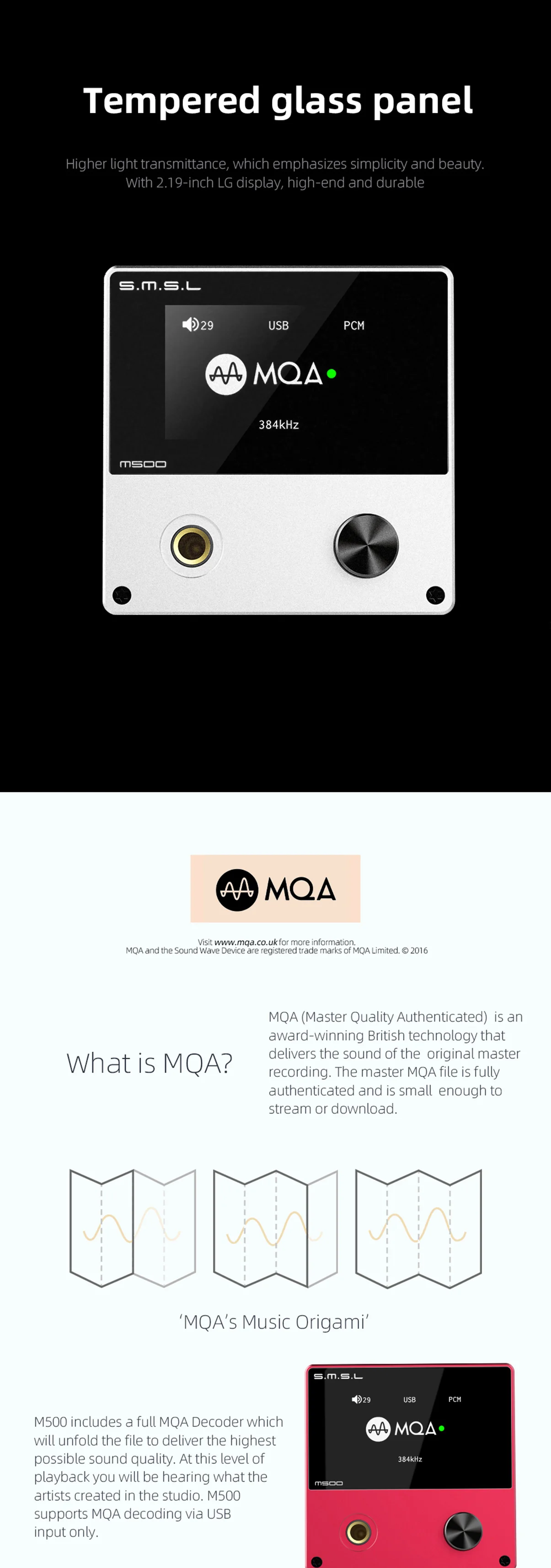 SMSL M500 гарнитура DAC AMP MQA ES9038PRO ES9311 XMOS XU-216 32 бит 768 кГц DSD512 Hi-Res аудио усилитель наушников DAC, предварительный заказ