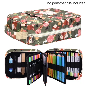 

Large Capacity Pencil Case Holder Slot - Holds 202 Colored Pencils or 136 Gel Pens with Zipper Closure Best Gifts