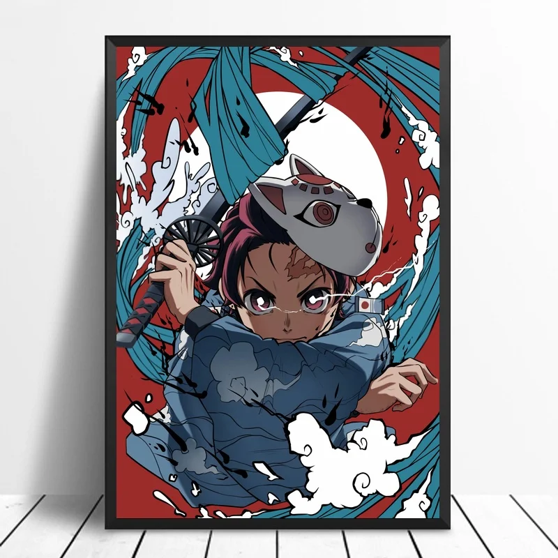 Demon Slayer kimetsu no yaiba аниме плакат печать на холсте домашний декор настенные художественные картины без рамки