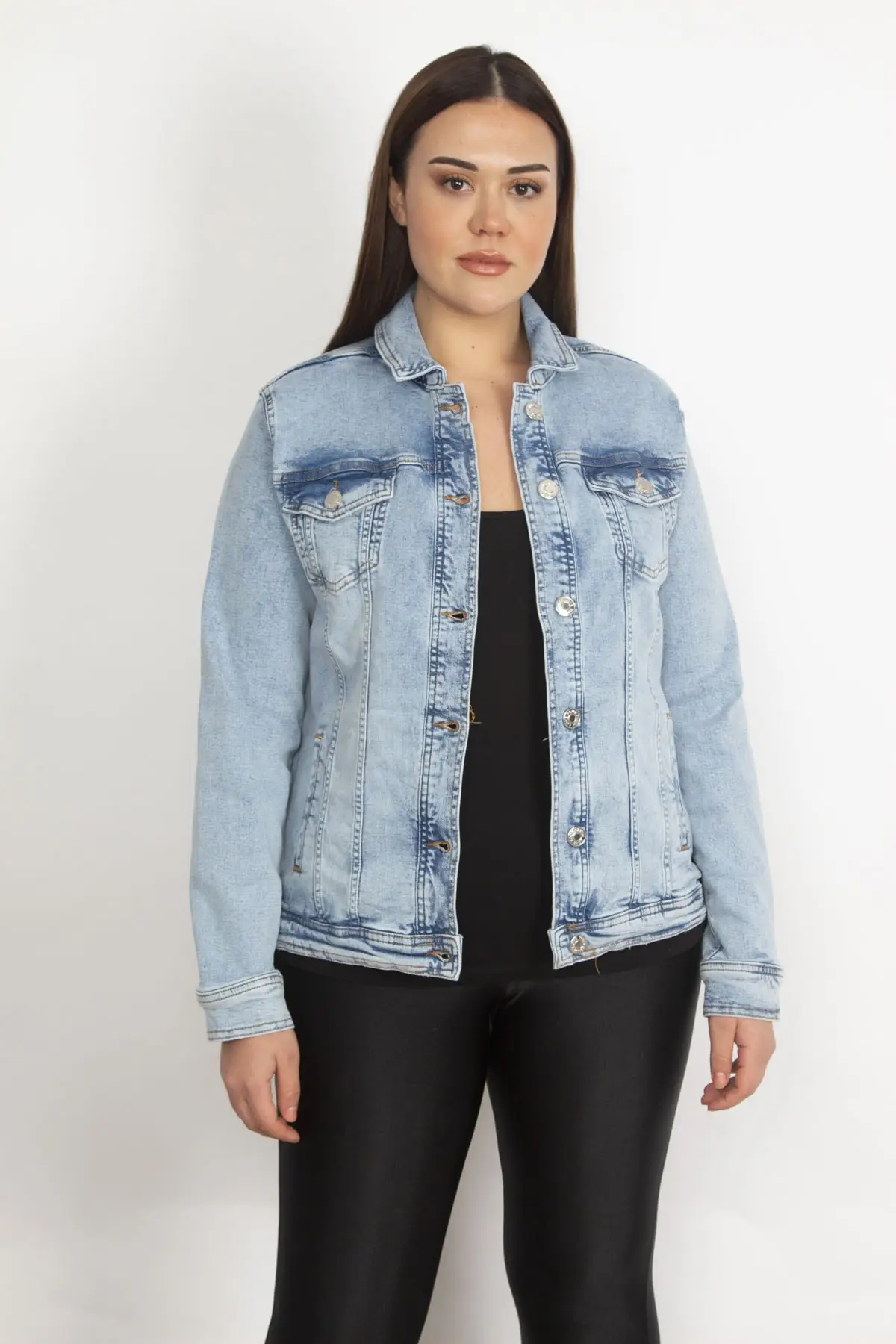 2021 Women Plus Size Denim Jacket Plus 
