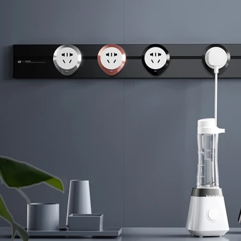 

Wall Mounted Power Track 75cm Electrical Orbital 4 Sockets CN UK Universal Adapters Outlet Black Gray Silver Champagne