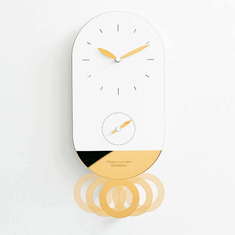 Большие настенные часы Дерево бесшумный механизм детская комната маятниковые