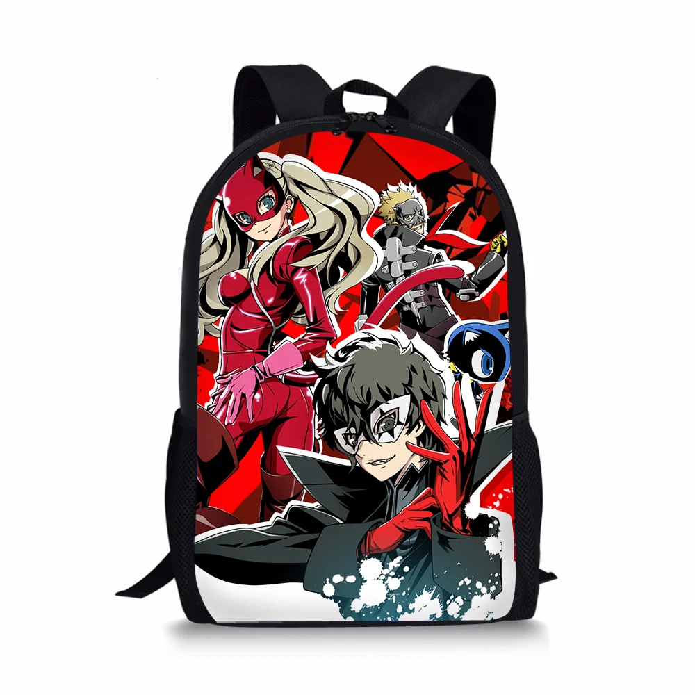Аниме Persona 5 Черный Красный школьная сумка для детей девочка мальчик рюкзак Р5 Джокер сумка-кошелек с принтом Детский рюкзак Mochila Дорожная сумка - Цвет: CDGX2161C