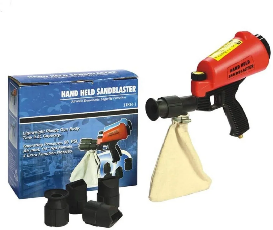 HOLDWIN Pneumatic Sandblast Gun Portable Sandblaster Kit Sand Blasting