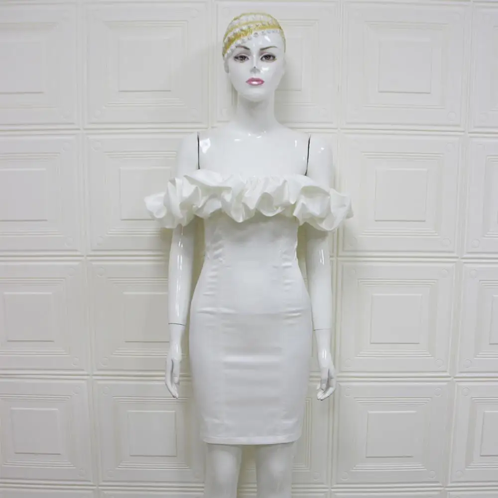 DEIVE TEGER женское Пышное черное платье Vestidos с открытыми плечами сексуальное Клубное