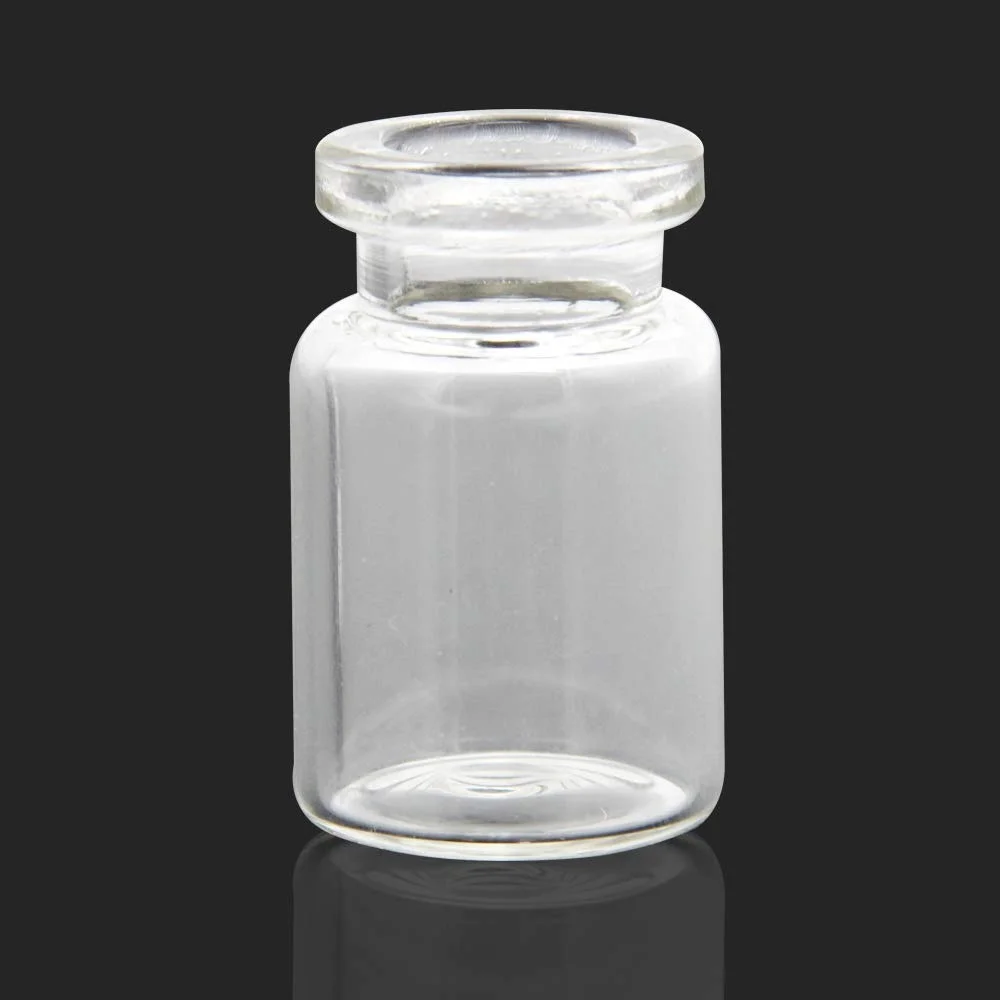 5ml Clear Glass Vials-100 Pack Clear Glass Headspace Vials with Plastic-Aluminum Flip Caps and Rubber Stoppers, (Clear)