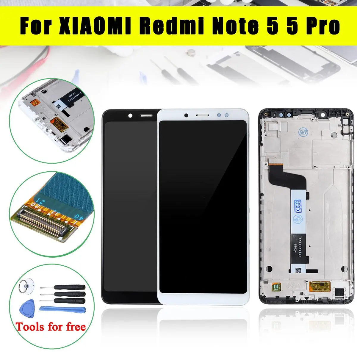 

LCD Display Touch Screen Replacement Digitizer +Frame For Xiaomi Redmi Note 5 / Redmi Note 5 Pro