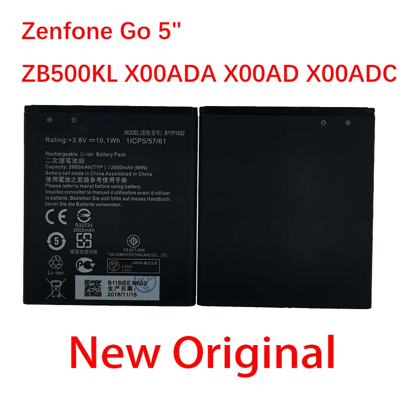 Новый аккумулятор 2600 мАч B11P1602 для ASUS Zenfone Go 5 &quotZB500KL X00AD X00ADC X00ADA мобильного