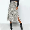 Summer women vintage elegant beach midi boho skirt 2022 Women Leopard print split sexy zip skirts womens Casual skirts female ► Photo 1/6