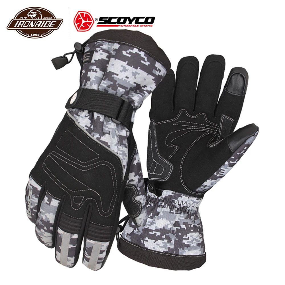 SCOYCO Мотоциклетные Перчатки Водонепроницаемые Moto Guantes мужские мото перчатки сенсорный экран Gant мотоциклетные перчатки для зимы