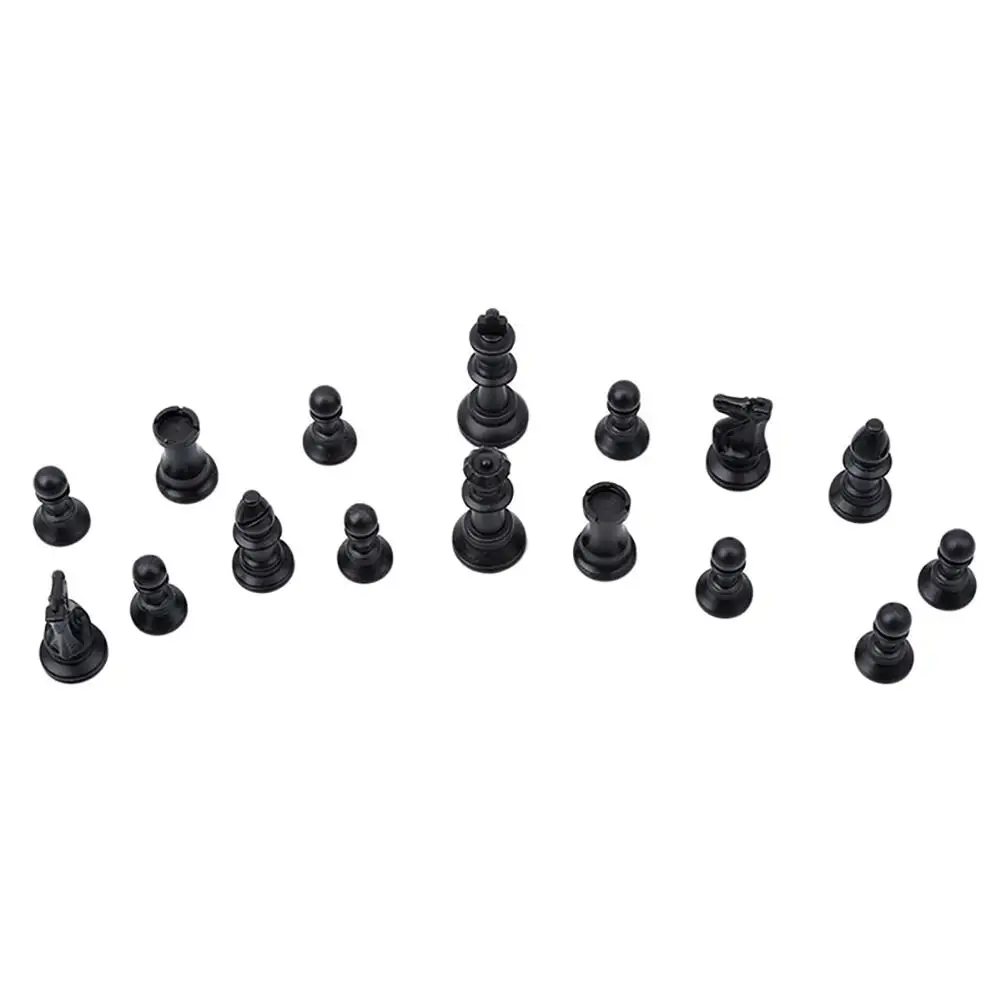 32Pcs/Set Black & White Plastic Medieval Chess Pieces Game Chessmen 65/75/95mm