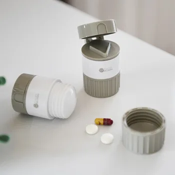 

Portable Powder Grinder Pill Cutt Moisture-proof Medicine Splitter Box Reasonable Storage Conveniently Travel Storage Organizer