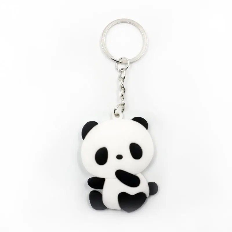 6 шт Panda вечерние сувениры резиновые Брелоки для ключей Baby Shower Декор День рождения украшения детские подарки тропические джунгли вечерние принадлежности