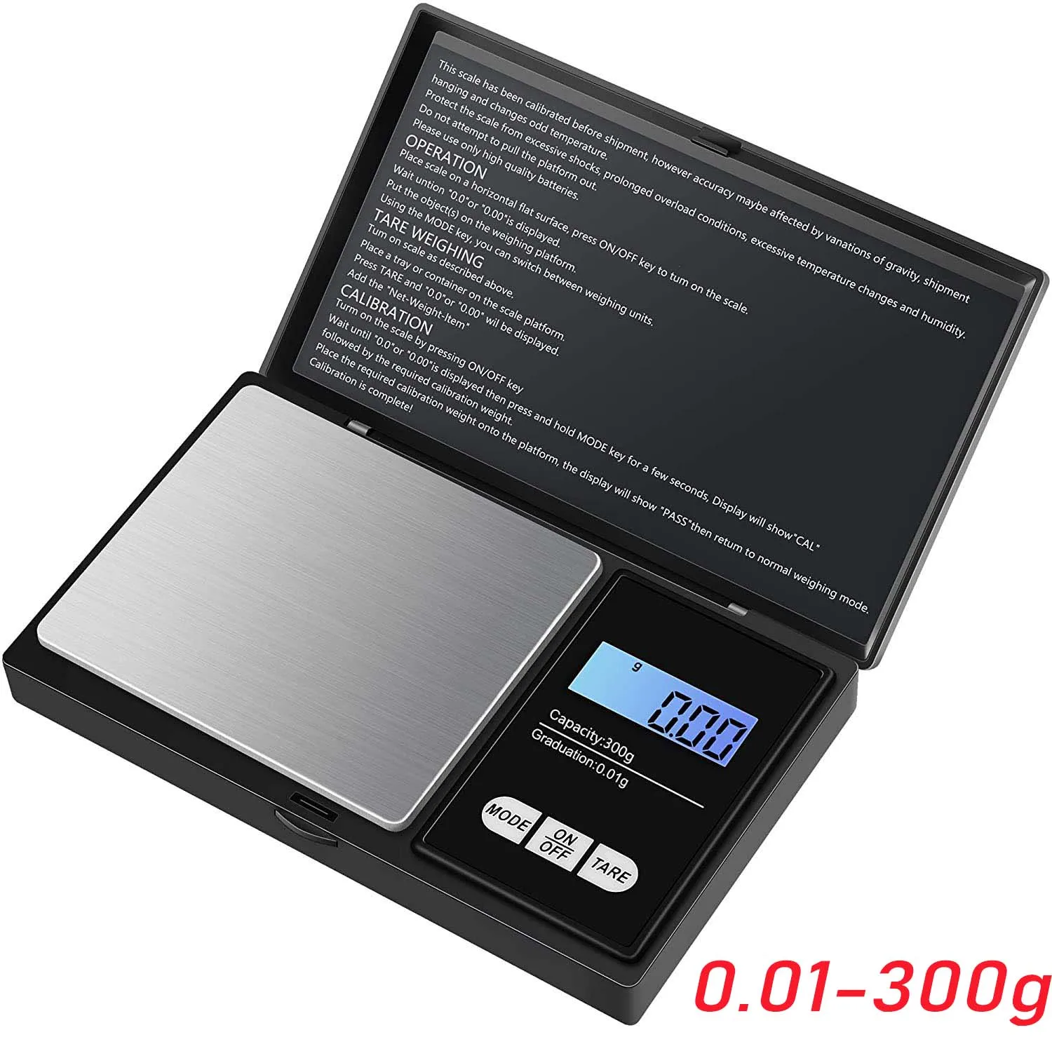 Mini Stainless Steel Digital Pocket Jewelry Scale - Portable Gold Gram Balance
