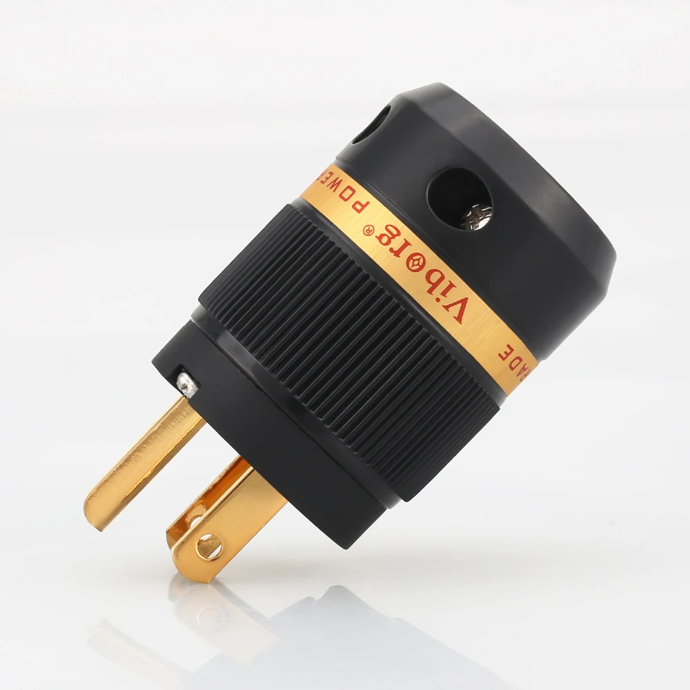 

Виборг VM-501G + VF-501G чистая красная медь 99.99% 4U позолоченная вилка стандарта США штепсельная Вилка питания переменного тока для HIif аудио/видео
