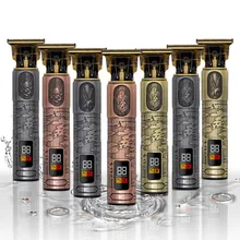 

T Bald Head Hair Clipper Trimmer for Men Rechargeable Clipper T-Outliner Barber Shaving Machine Vintage Cordless Hair Clipper